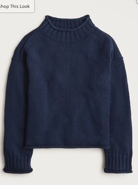 NWT 2025 J.Crew navy rollneck sweater - Size XS - Navy - CM712